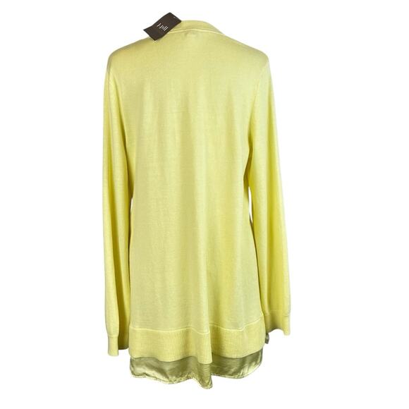 🆕 J. Jill Layered Sweater Tunic Womens Size S Buttercup Yellow Lightweight NWT - Picture 4 of 9